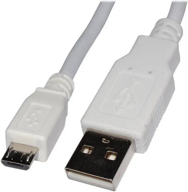 Alt view image 3 of 4 - 4XEM 4XMUSB10WH White Micro USB To USB Data/Charge Cable For Samsung/Kindle/HTC