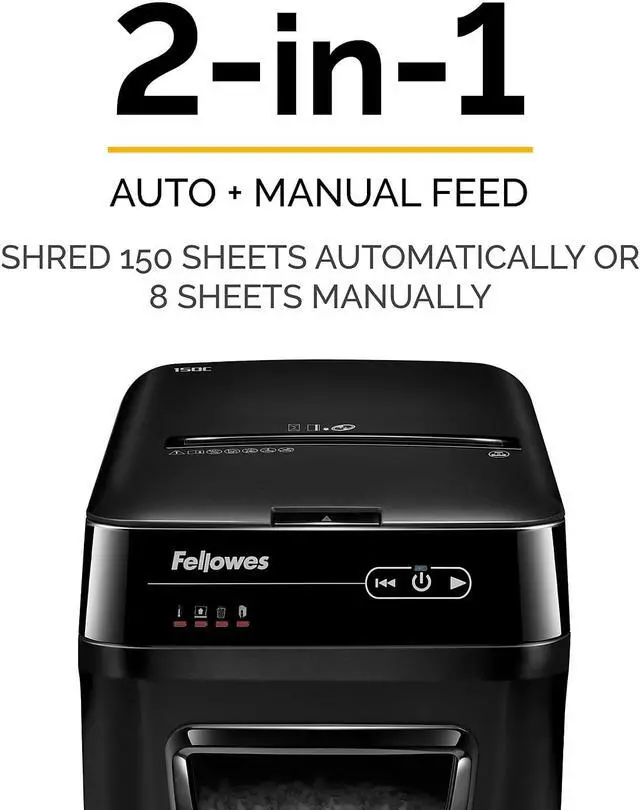 Alt view image 7 of 12 - Fellowes 150-Sheet Cross-Cut 150C AutoMax 4680001