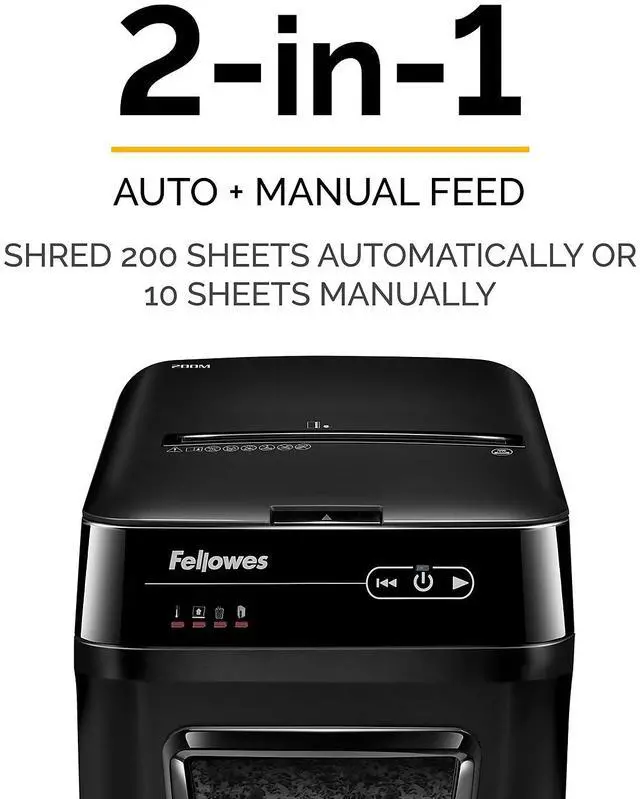 Alt view image 14 of 20 - AutoMax 200M Auto Feed Shredder 200 Sheet Capacity Black