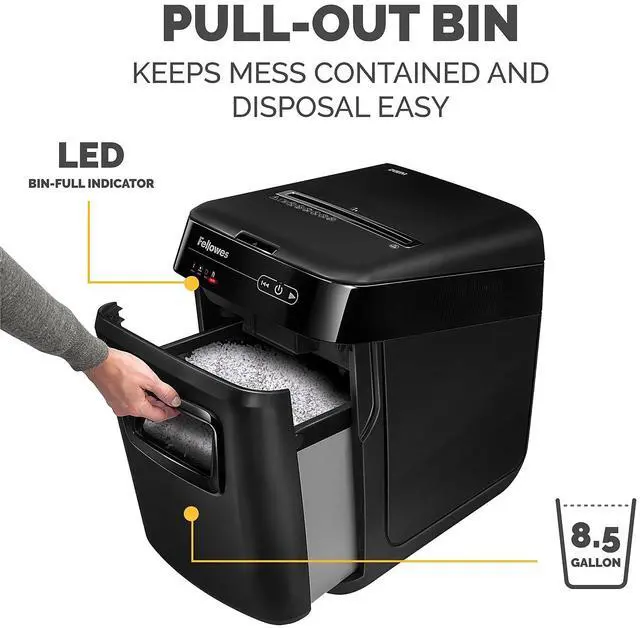 Alt view image 19 of 20 - AutoMax 200M Auto Feed Shredder 200 Sheet Capacity Black