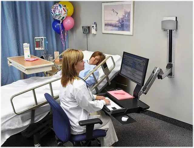 Alt view image 18 of 20 - Ergotron StyleView Multi Component Mount for CPU, Flat Panel Display, Mouse, Keyboard