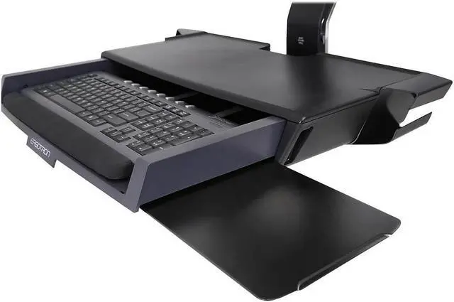 Alt view image 17 of 20 - Ergotron StyleView Multi Component Mount for CPU, Flat Panel Display, Mouse, Keyboard