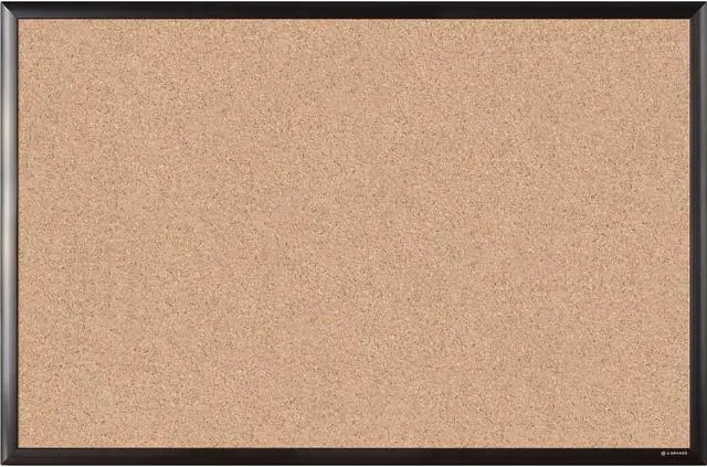 Main image of U Brands Cork Bulletin Board 35 x 23 Inches Black Aluminum Frame 2880U00-01