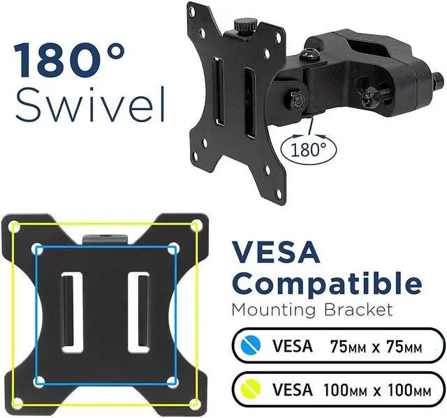 Alt view image 9 of 13 - Mount-It! Universal VESA Pole Mount | Fits TVs or Monitors up to 32 inches