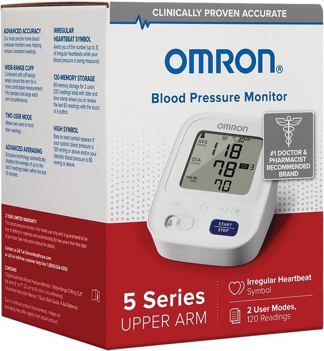 Omron 5 Series BP7200 Digital Upper Arm Blood Pressure Monitor With D Ring  Cuff - Office Depot