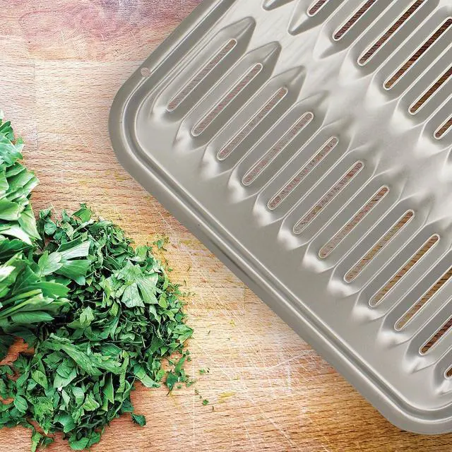Alt view image 5 of 9 - 2-Piece Heavy Duty Porcelain and Chrome Plated Full Size Broiler Pan Range Kleen