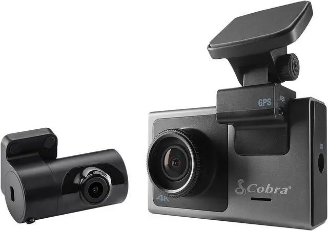 Alt view image 12 of 20 - Cobra SC 400D Dual-View Smart Dash Cam with Rear-View Accessory Cam 6412686 - Black