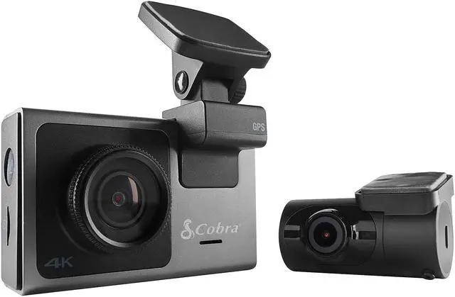 Alt view image 14 of 20 - Cobra SC 400D Dual-View Smart Dash Cam with Rear-View Accessory Cam 6412686 - Black