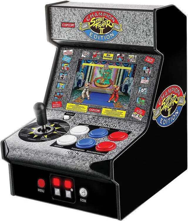 Alt view image 14 of 19 - My Arcade Street Fighter II 2 Champion Edition Micro Player-Fully Playable Includes CO/VS Link for Multiplayer Action, 7.5 Inch Collectible Tabletop Video Game