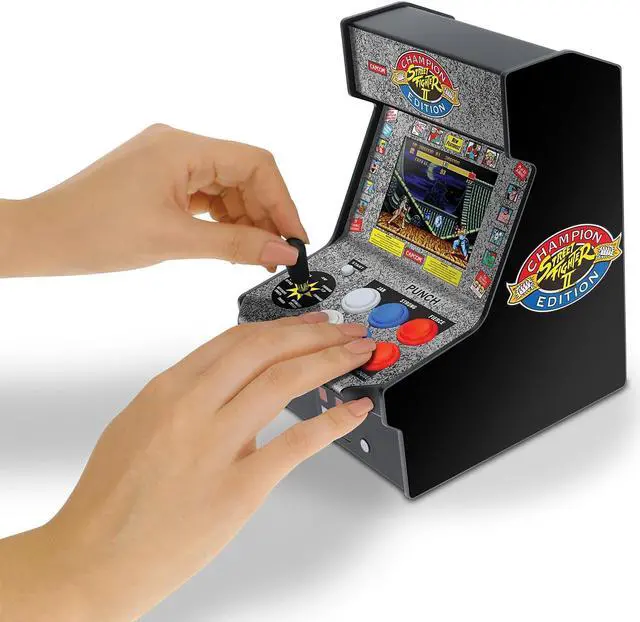 Alt view image 18 of 19 - My Arcade Street Fighter II 2 Champion Edition Micro Player-Fully Playable Includes CO/VS Link for Multiplayer Action, 7.5 Inch Collectible Tabletop Video Game