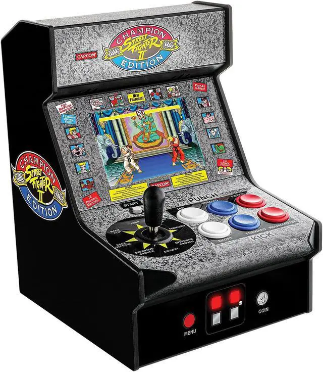 Alt view image 16 of 19 - My Arcade Street Fighter II 2 Champion Edition Micro Player-Fully Playable Includes CO/VS Link for Multiplayer Action, 7.5 Inch Collectible Tabletop Video Game