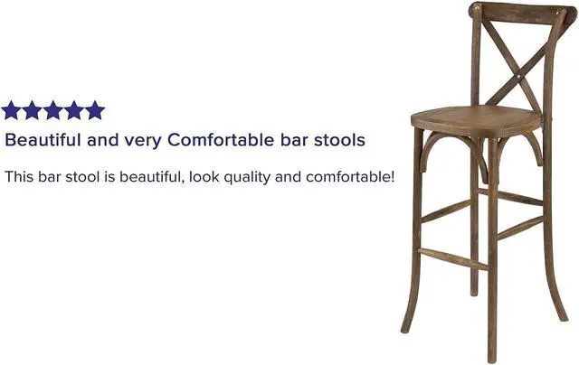 Alt view image 12 of 14 - FLASH FURNITURE 2-XA-X-BAR-GO-GG HERCULES Series Dark Antique Wood Cross Back