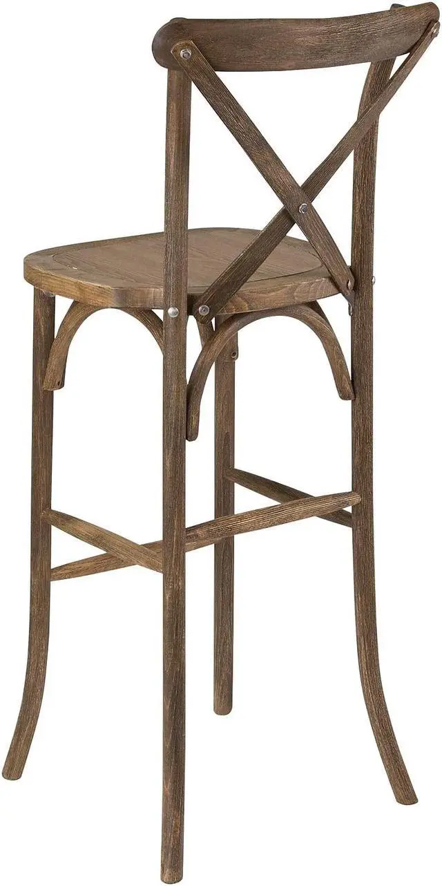 Alt view image 14 of 14 - FLASH FURNITURE 2-XA-X-BAR-GO-GG HERCULES Series Dark Antique Wood Cross Back