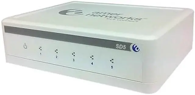 Alt view image 3 of 3 - Amer SD5 5 Port 10/100 Desktop Fast Ethernet Switch