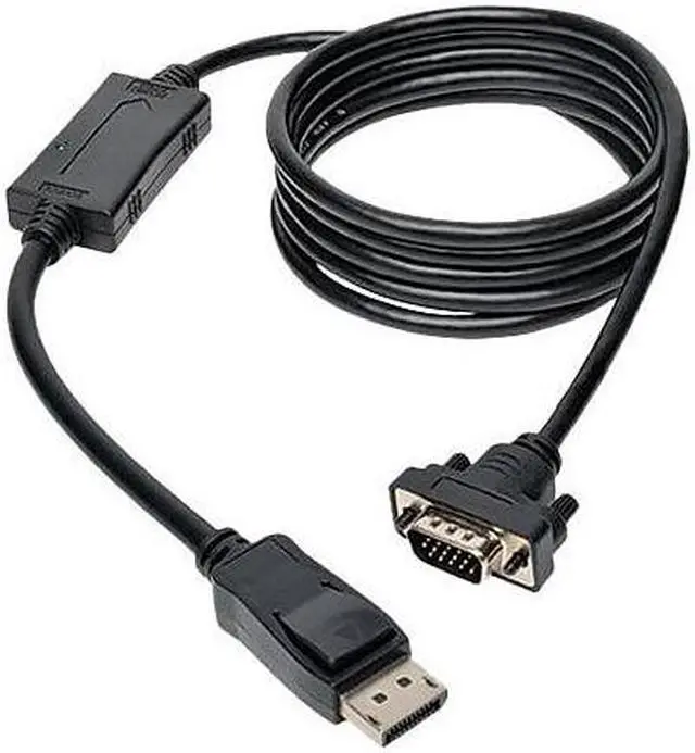 Alt view image 13 of 15 - Tripp Lite P581-010-VGA-V2 10 ft. DisplayPort 1.2 to VGA Active Adapter Cable, DP with Latches to HD15 (M/M), 1920x1200/1080p