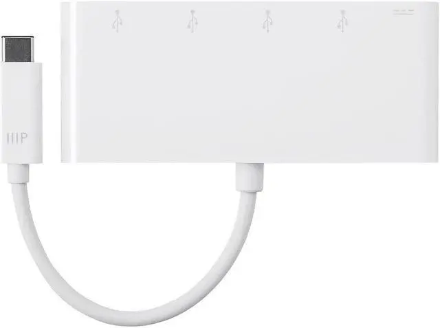 Alt view image 6 of 7 - Monoprice USB-C to 4x USB-A 3.0 and USB-C (F) Adapter, Compatible With USB-C Equipped Laptops, Such As The Apple Macbook And Google Chromebook - Select Series