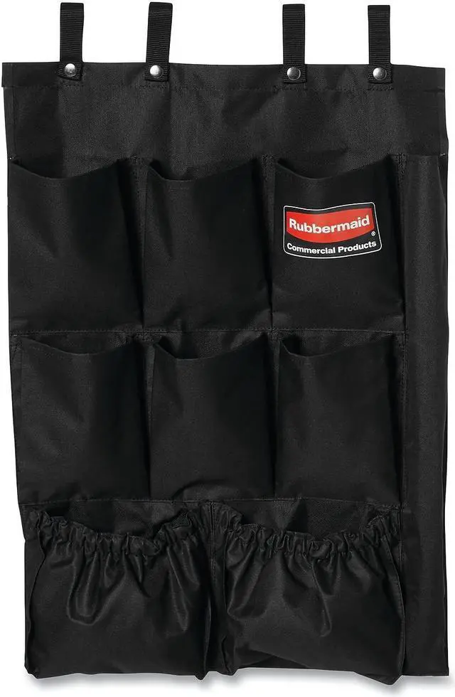 Alt view image 11 of 12 - RUBBERMAID FG9T9000BLA Pocket Bag,Black,Polyester