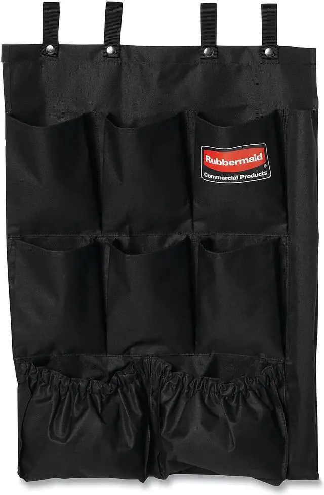 Alt view image 10 of 12 - RUBBERMAID FG9T9000BLA Pocket Bag,Black,Polyester