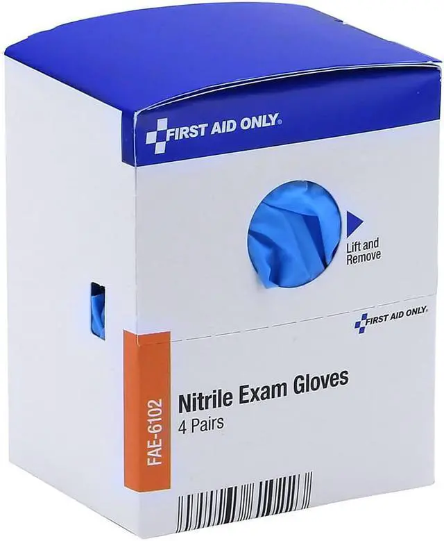 Alt view image 6 of 7 - First Aid Only FAE6102 Refill For Smartcompliance General Business Cabinet, Nitrile Exam Gloves, 4Pr/Bx