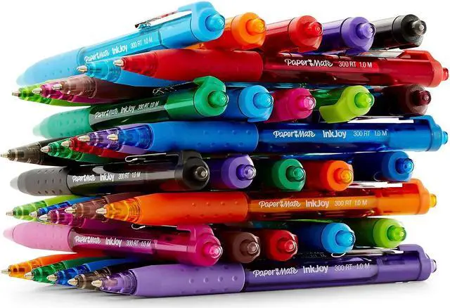 Alt view image 7 of 9 - Paper Mate InkJoy 300 RT Retractable Ballpoint Pens Medium Point Black Ink