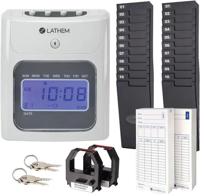 Alt view image 13 of 13 - Lathem 400EKIT Time Clock Bundle