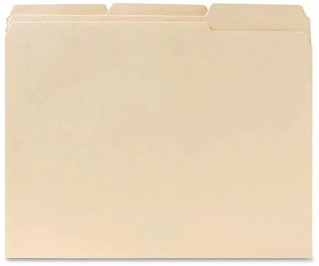 Alt view image 2 of 5 - Sparco File Folder 1/3 Cut Assorted Tab 2-Ply Ltr 100/BX MLA SP211113