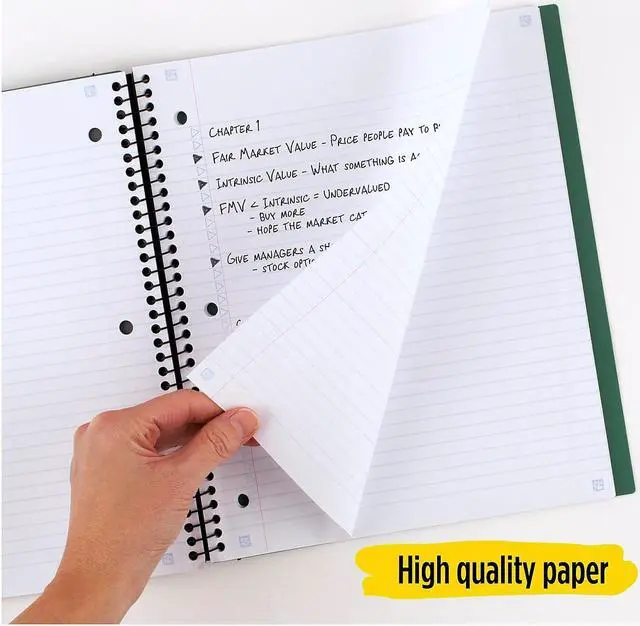 Alt view image 7 of 10 - Five Star Advance 3-Subject Notebooks 8.5" x 11" College Ruled 150 Sheets Assorted Colors (06324)