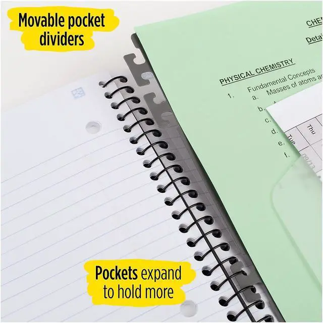 Alt view image 8 of 10 - Five Star Advance 3-Subject Notebooks 8.5" x 11" College Ruled 150 Sheets Assorted Colors (06324)