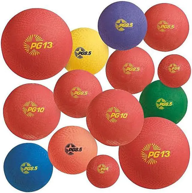 Alt view image 4 of 15 - Champion Sports Playground Ball Set Multi-Size Multi-Color Nylon 14/Set UPGSET1