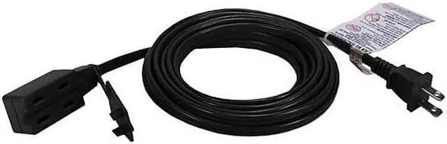 Alt view image 3 of 9 - Qvs 3-Outlet 2-Prong 15Ft Power Extension Cord - 3 X Ac Power - 15 Ft Cord - 13 A Current - 125 V Ac Voltage - 1625 W