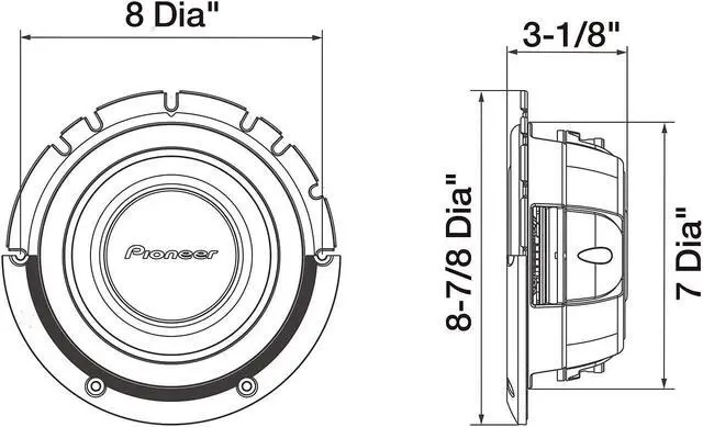 Alt view image 5 of 8 - Pioneer TS-A2000LD2 8" Shallow Mount Dual 2-ohm Car Subwoofer 700 Watts