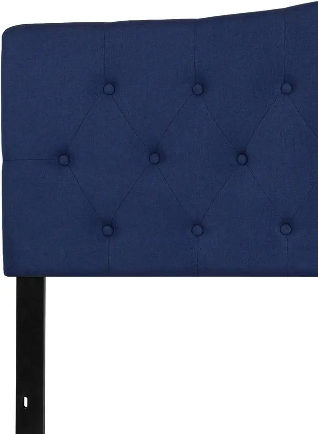 Alt view image 14 of 16 - Bedford Tufted Upholstered Queen Size Headboard in Dark Gray Fabric