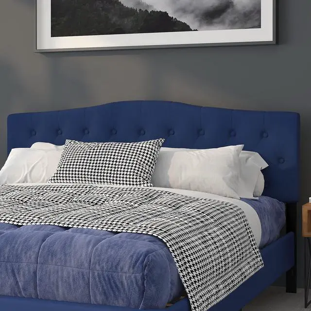Alt view image 16 of 16 - Bedford Tufted Upholstered Queen Size Headboard in Dark Gray Fabric
