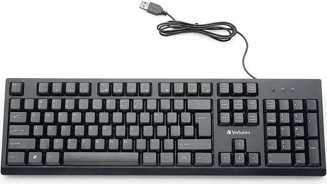 Alt view image 13 of 20 - Verbatim Universal Wired Keyboard Black (70735) VER70735