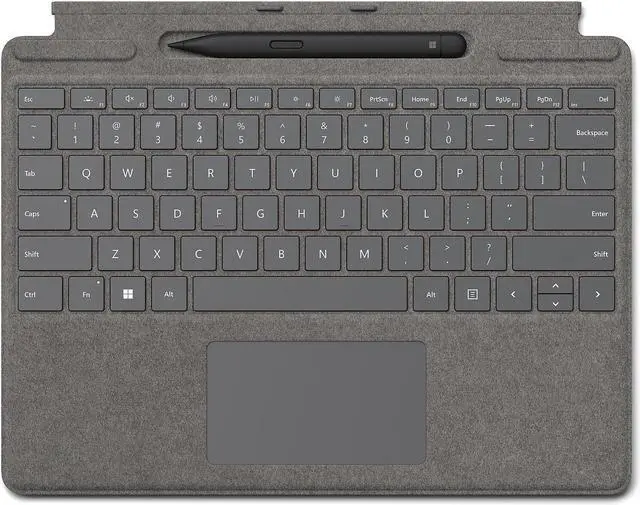 Alt view image 8 of 14 - Microsoft 8X6-00061 Surface Pro Signature Keyboard with Slim Pen 2 - Platinum