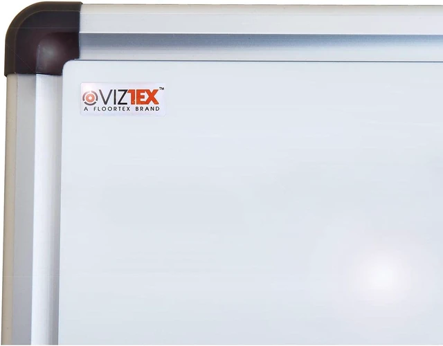 Alt view image 8 of 10 - Floortex Home / Office / School Writing Viztex Porcelain Magnetic Dry Erase Board with an Aluminium Frame - 18" x 24"