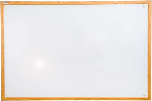 Alt view image 6 of 7 - Floortex Home / Office / School Writing Viztex Lacquered Steel Magnetic Dry Erase Boards with an Oak Effect Frame - 18" x 24"