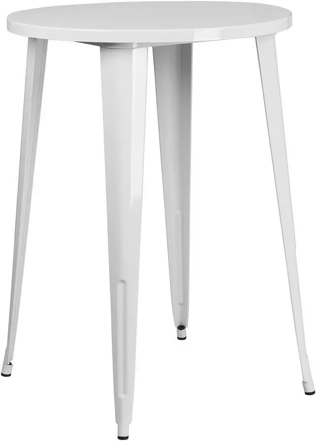 Alt view image 10 of 13 - Flash Furniture 28'' Square Sky Blue Indoor-Outdoor Steel Patio Table Set with 2 Square Back Chairs
