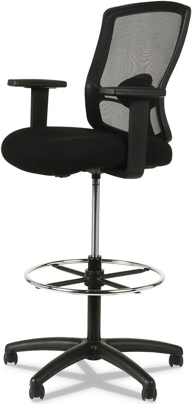 Alt view image 10 of 11 - SertaPedic Emerson Task Chair  Supports up to 300 lbs.  Black Seat/Black Back