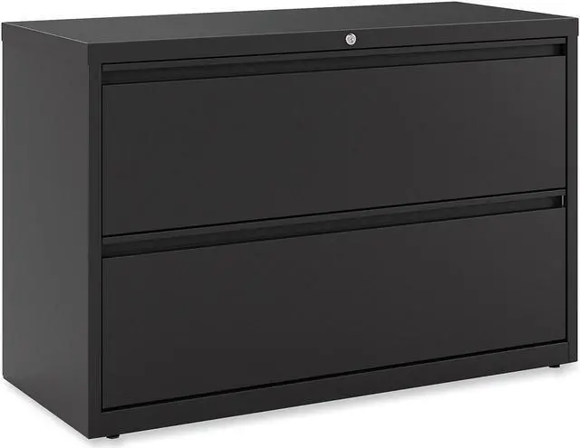 Main image of Alera 2-Drawer 42"W Lateral File Cabinet Black Legal (ALELF4229BL) HLF4229BL