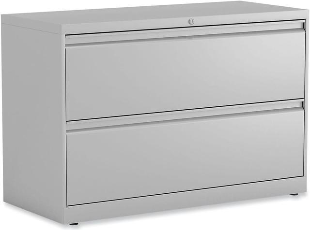 Lateral File, 2 Legal/Letter-Size File Drawers, Light Gray, 42