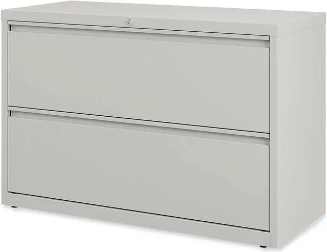 Alt view image 6 of 7 - Alera 2-Drawer Lateral File Cabinet Letter/Legal Size 42" x 18.63" x 28" Light Gray (ALEHLF4229LG)