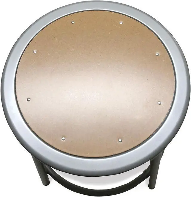 Alt view image 7 of 8 - Industrial Stool, 30", Brown/Gray Seat