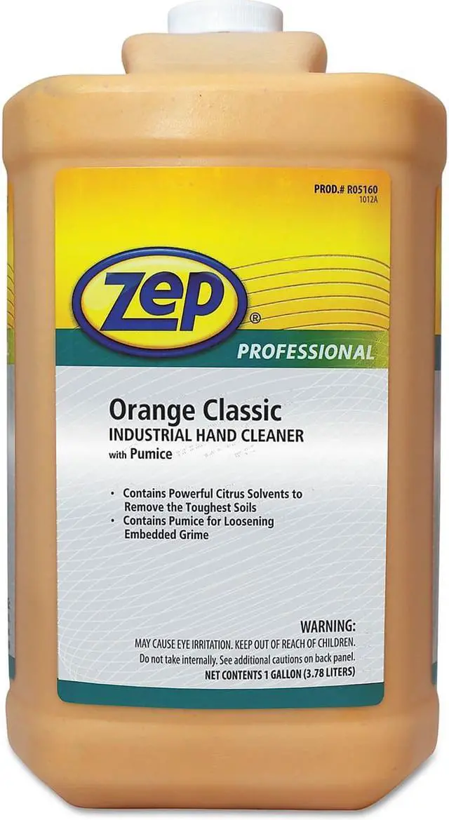 Alt view image 2 of 2 - Orange Classic Industrial Hand Cleaner with Pumice, Orange, Bottle, 1 Gal