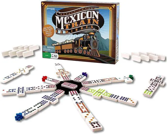 Alt view image 6 of 10 - Games - Pressman Toy - Dominoes: MexicanTrain Dominoes New 3928-06