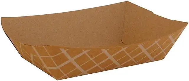 Alt view image 4 of 4 - SCT Paper Food Baskets Brown/White Check 2 lb Capacity 1000/Carton 0517
