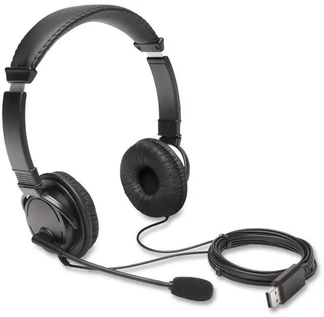 Alt view image 2 of 18 - Kensington HE K97601WW USB Hi-Fi Headphones with Mic