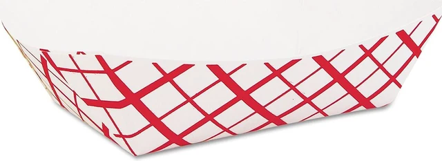 Alt view image 5 of 5 - SCT Paper Food Baskets 2lb Red/White 1000/Carton 0417