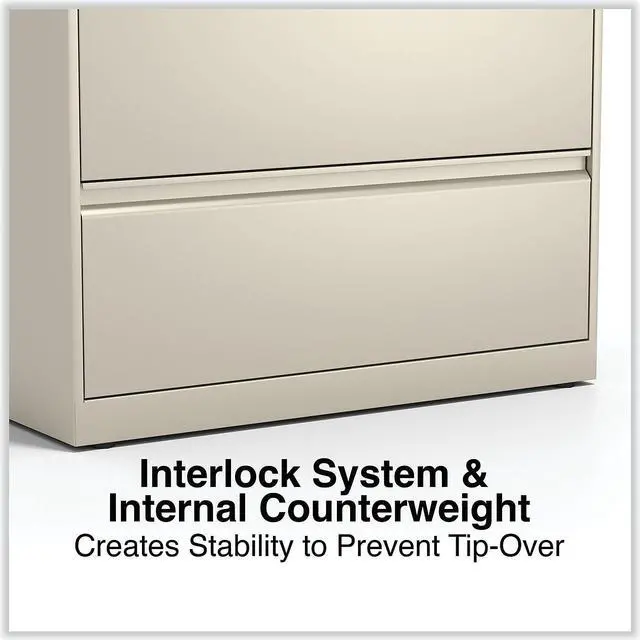 Alt view image 5 of 7 - Alera 2-Drawer Lateral File Cabinet; Putty Letter and Legal (773946) HLF3629PY