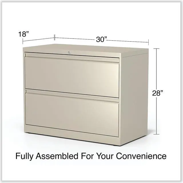 Alt view image 6 of 7 - Alera 2-Drawer Lateral File Cabinet; Putty Letter and Legal (773946) HLF3629PY